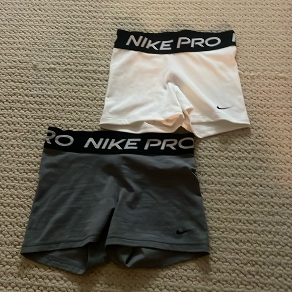 Grey and White Nike Pros (See Description) - Picture 1 of 3